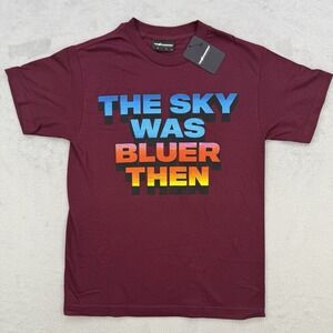 The Hundreds Shirt Mens Burgundy "Simple Then" T-Shirt Streetwear Tee Small NWT